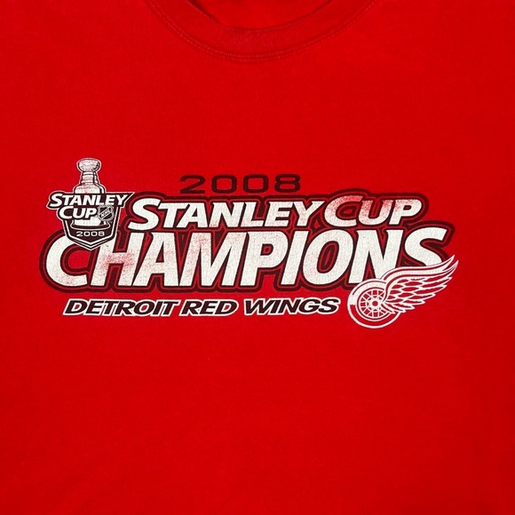 Y2K Detroit Red Wings Stanley Cup Champions Tee Shirt - Picture 2 of 7